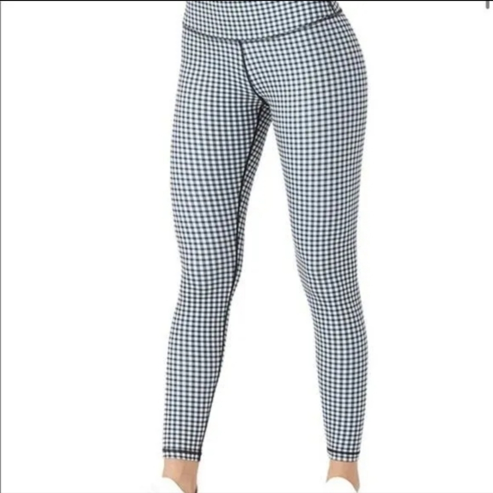 Glyder, Elongate Activewear Legging, Gingham Check Print, Size XS